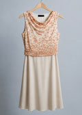 Conjunto Midi Floral Bege