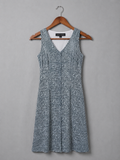 Vestido Preto e Branco com Decote em V